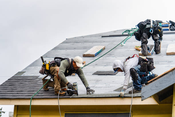 Professional Roofing technician working in Boomer, WV